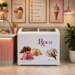 Roch Ice Cream Showcase Freezer (Model: RIS-370C-D)